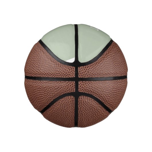 Modern grüner Monogramm-Name Basketball (Rechts)