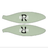 Modern grüner Monogramm-Name Basketball (Panele)