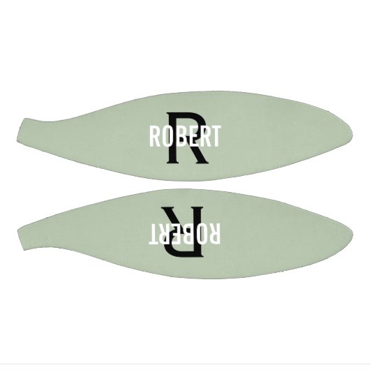 Modern grüner Monogramm-Name Basketball (Panele)