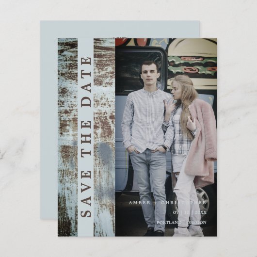 Modern Grunge Background Romantic Engaged Couple (Vorne/Hinten)