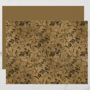 Modern Grunge Leaf Muster Scrapbook Paper