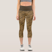 Modern Grunge Leaf Pattern - Capri Leggings (Vorderseite)
