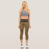 Modern Grunge Leaf Pattern - Capri Leggings (Vorderseite)