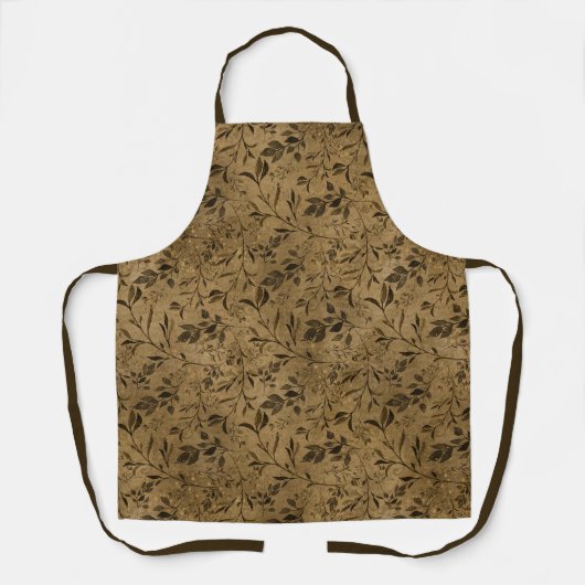 Modern Grunge Leaf Pattern - Schürze (Vorderseite)