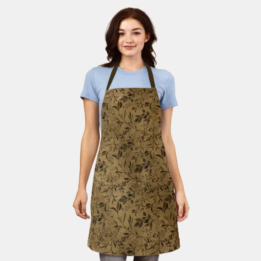 Modern Grunge Leaf Pattern - Schürze (Getragen)