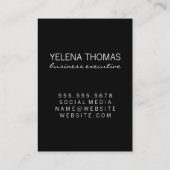 Modern Grunge Monogram Visitenkarte (Rückseite)