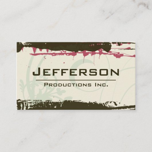 Modern Grunge Style Company Visitenkarte (Vorderseite)