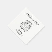 Modern Guinea Pig Wedding Cocktail Napkins  Serviette (Ecke)