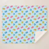 Modern Gummy Bear Pattern Blanket - For Kids Cute Sherpadecke (Vorderseite (Horizontal))