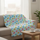 Modern Gummy Bear Pattern Blanket - For Kids Cute Sherpadecke
