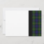 Modern Gunn Tartan Wedding Einladung (Rückseite)