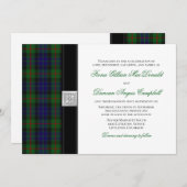 Modern Gunn Tartan Wedding Einladung (Vorne/Hinten)
