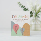 Modern habe ich Boho neue Adressenänderung verscho Ankündigungspostkarte (Stehend Vorderseite)