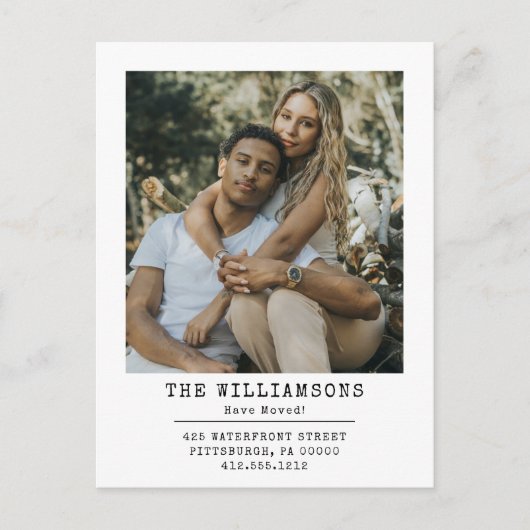 Modern haben wir das Adressenwechsel-Foto veränder Ankündigungspostkarte (Vorderseite)