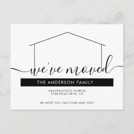Modern haben wir das neue Zuhause-Foto-Moving für  Ankündigungspostkarte