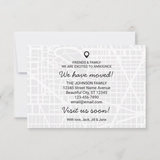 Modern haben wir die Karte neu Zuhause Address Mov (Rückseite)