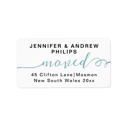 Modern haben wir die neue Adresse für stilvolle Ka Adressaufkleber (Vorne)