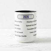 Modern Habit Tracker & 10 Milestones Custom Tasse (Zentrum)