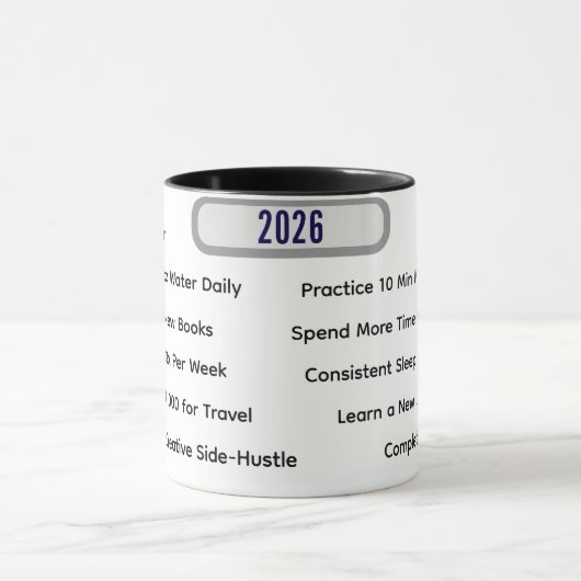 Modern Habit Tracker & 10 Milestones Custom Tasse (Zentrum)