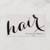 Modern hair stylist script pearl pink visitenkarte (Vorderseite)