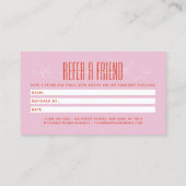 Modern hair stylist script typography customer  empfehlungskarte (Rückseite)