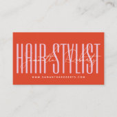 Modern hair stylist script typography customer  empfehlungskarte (Vorderseite)