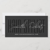 Modern hair stylist script typography gift card (Vorderseite)