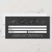 Modern hair stylist script typography gift card (Rückseite)