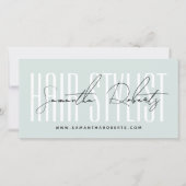 Modern hair stylist script typography gift card (Vorderseite)