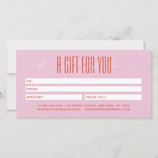 Modern hair stylist script typography gift card (Rückseite)