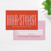 Modern hair stylist script typography gift card (Schreibtisch)