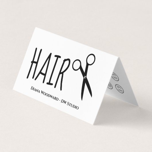 Modern Hairdressers Loyalty Visitenkarten (Vorderseite)