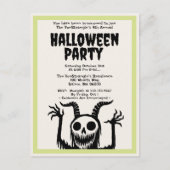 Modern Halloween-Party Devil Skull Postkarte (Vorderseite)