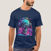 Modern Halloween with musical skull T-Shirt (Vorderseite)