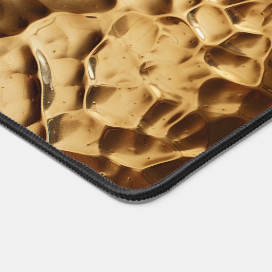 Modern Hammered Brass Custom Monogram Schreibtischunterlage (Ecke)