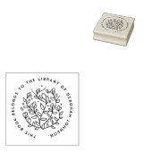 Modern Hand-drawn Botanical Custom Library Book Gummistempel (Stempel)