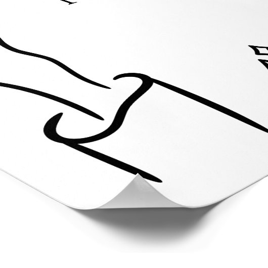 Modern Hand Drawn Bow Graduation Party Welcome Poster (Ecke)