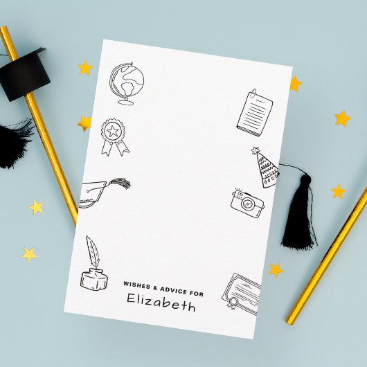  Modern Hand Drawn Chic Graduate Enclosure Card Begleitkarte