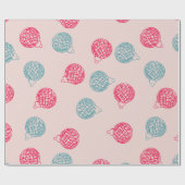 Modern Hand-Drawn Christmas Ornaments Pattern  Geschenkpapier (Flach)