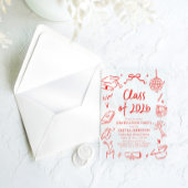 Modern Hand Drawn Class of 2026 Graduation Party Acryleinladungen