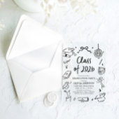 Modern Hand Drawn Class of 2026 Graduation Party Acryleinladungen