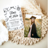 Modern Hand Drawn Class of 2026 Graduation Party Einladung
