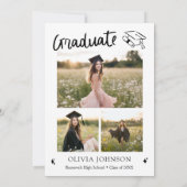 Modern Hand Drawn Class of 2029 Graduation Party Einladung (Rückseite)