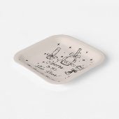 Modern Hand Drawn New Year's Eve Party Pappteller (Gewinkelt)