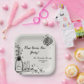 Modern Hand Drawn New Year's Eve Party  Pappteller (Party)