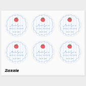 Modern Hand-Drawn Tomato Bridal Shower Favor Runder Aufkleber (Blatt)