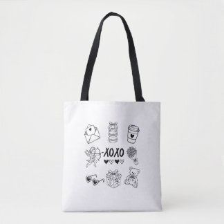 Modern Hand-Drawn Valentine Icons  Tasche