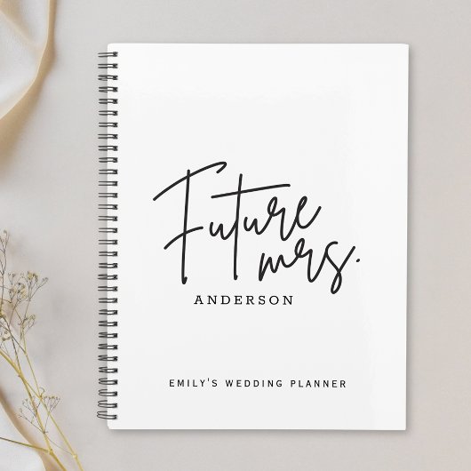 Modern Hand Script Future Mrs. Wedding Planer