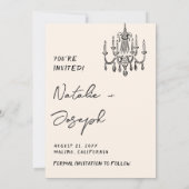 Modern Hand Written Drawn Couple Wedding Fun Save The Date (Rückseite)