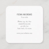 Modern, Hände mit Zauberstab und Sternen, Quadratische Visitenkarte (Rückseite)